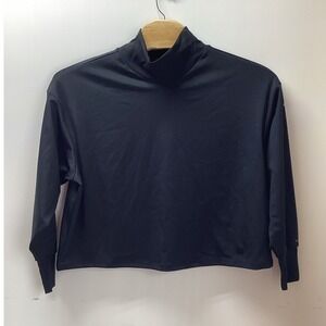 Columbia Women Uphill Edge Turtleneck Black Omni-Wick Cropped Top XXL XL7898-010